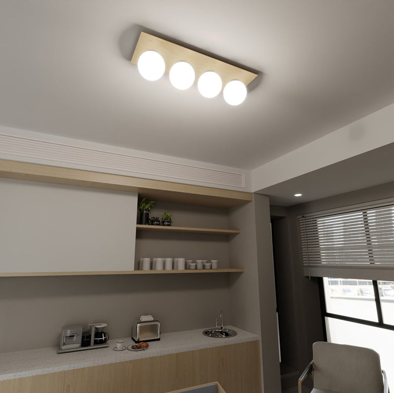 KENZO ceiling lamp 4L, D14 brown, E14
