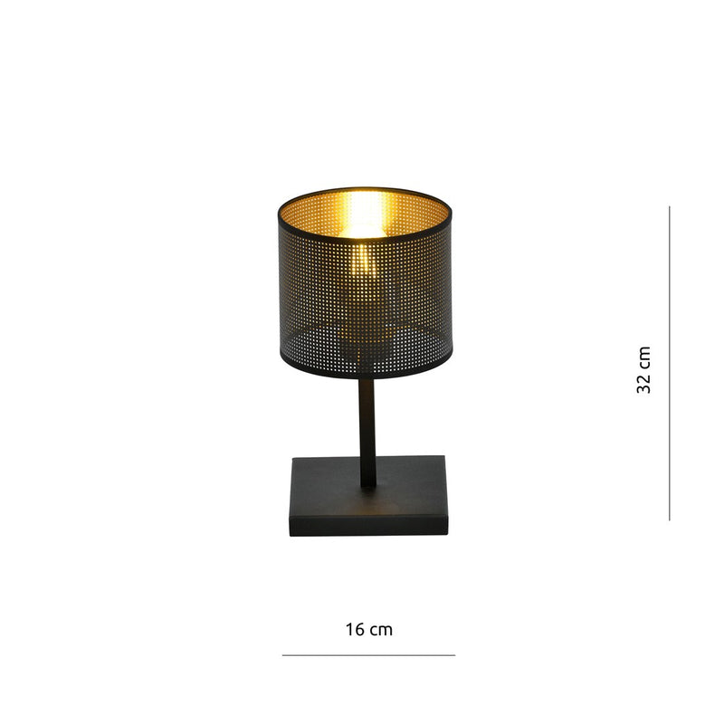 JORDAN table lamp 1L, D15 black, E27