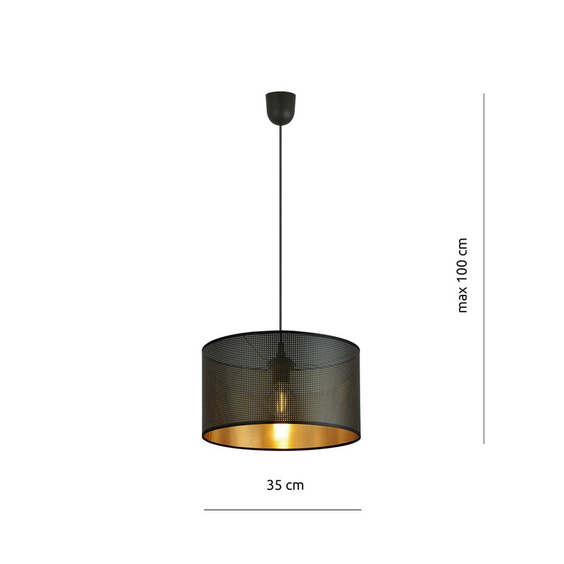 ASTON pendant lamp 1L, D35 black, E27