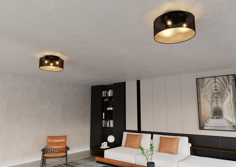 ASTON ceiling lamp 3L, D50 black, E27