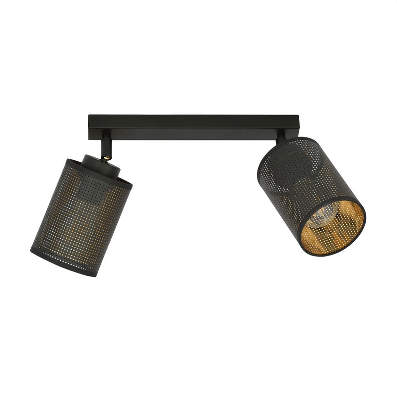 BRONX ceiling lamp 2L, D10 black, E14