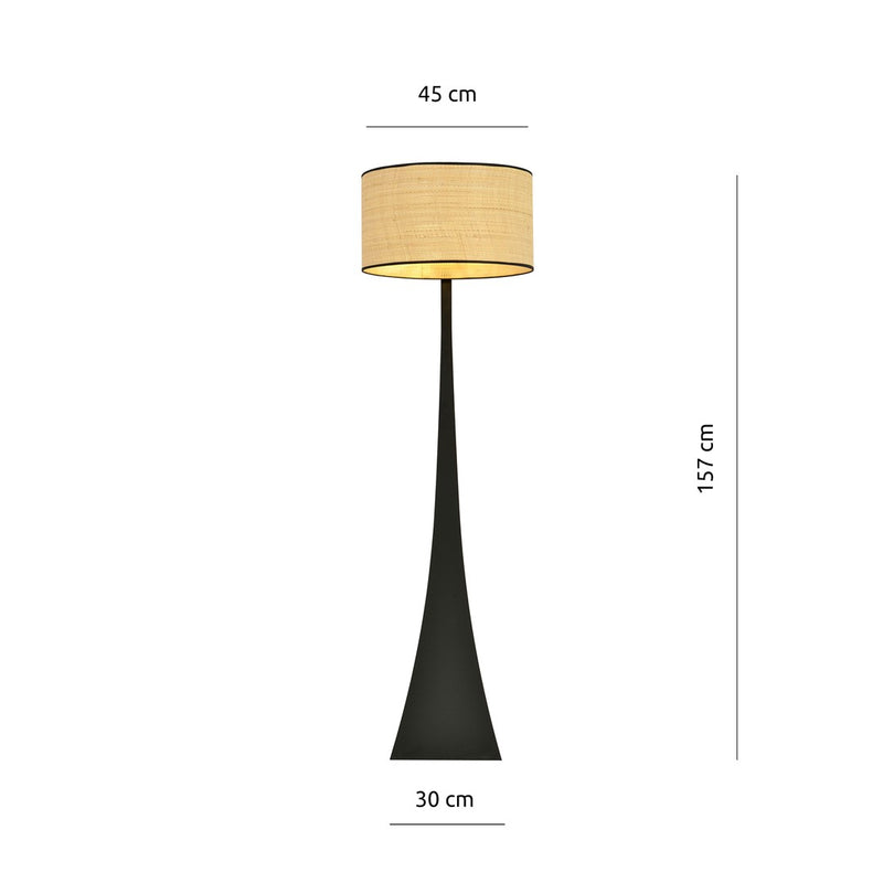 ESTRELLA floor lamp 1L, D45 black, E27
