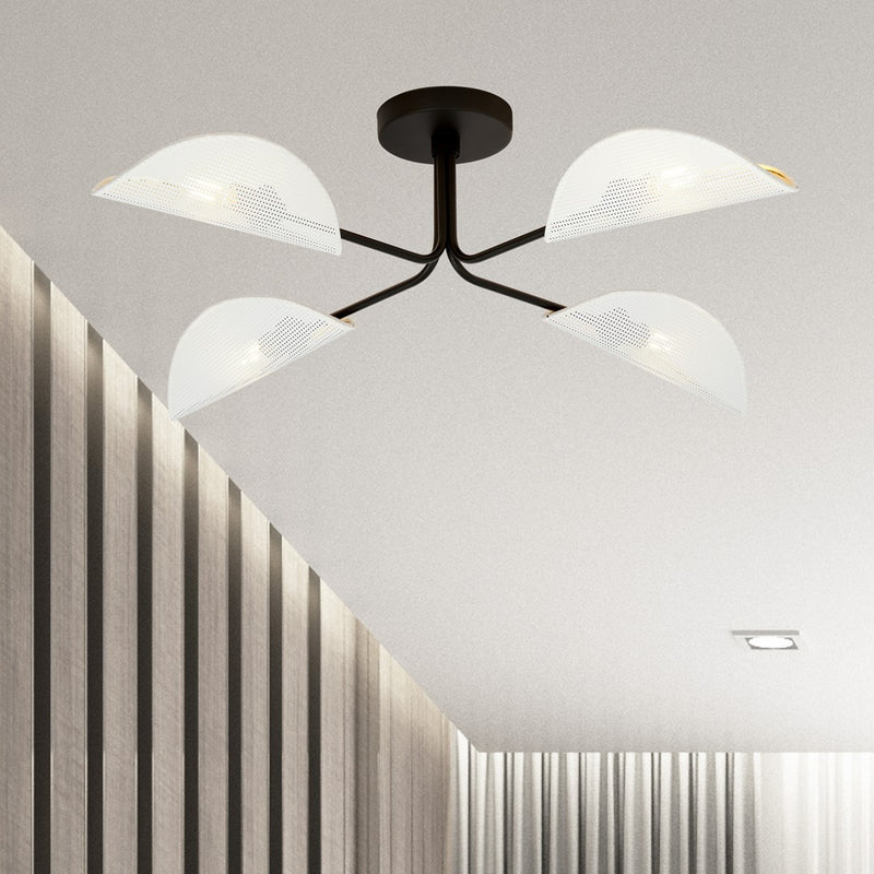 GOMEZ ceiling lamp 4L, black, E14