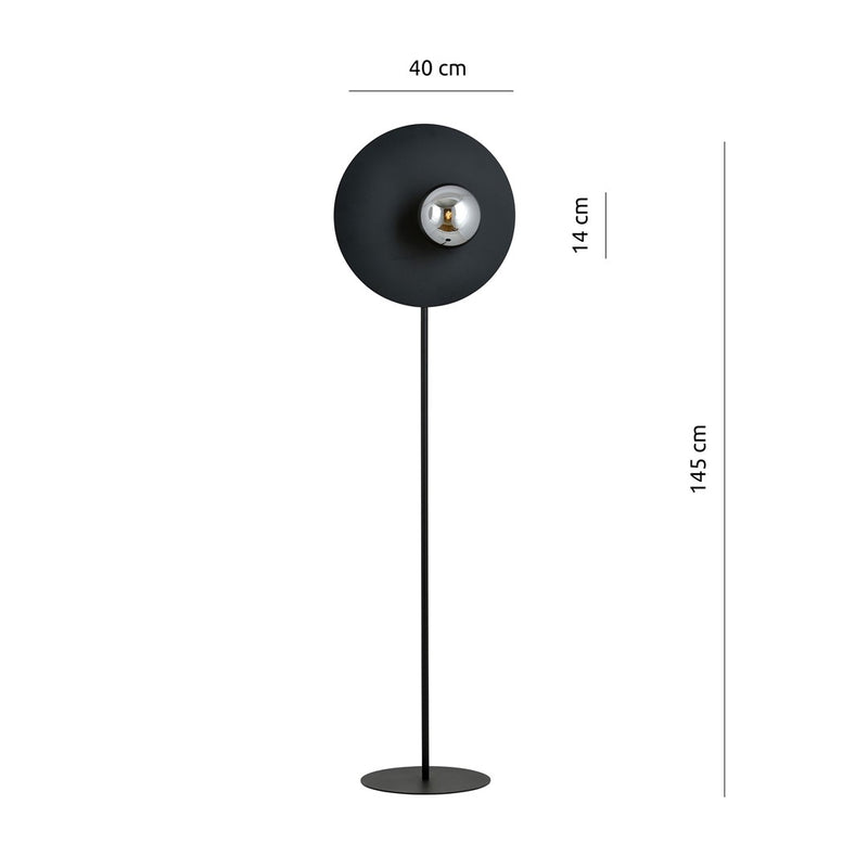 OSLO floor lamp 1L, D14 black, E14