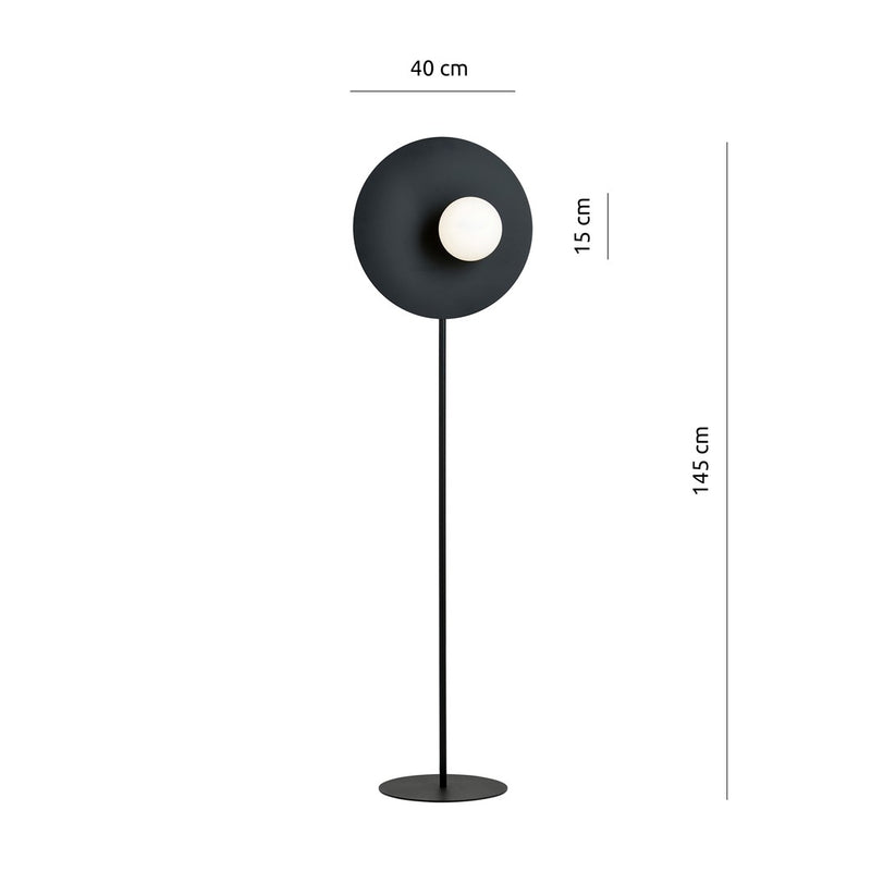 OSLO floor lamp 1L, D15 black, E14