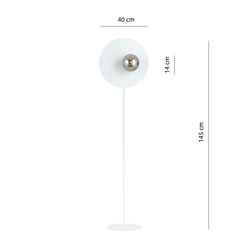 OSLO floor lamp 1L, D14 white, E14