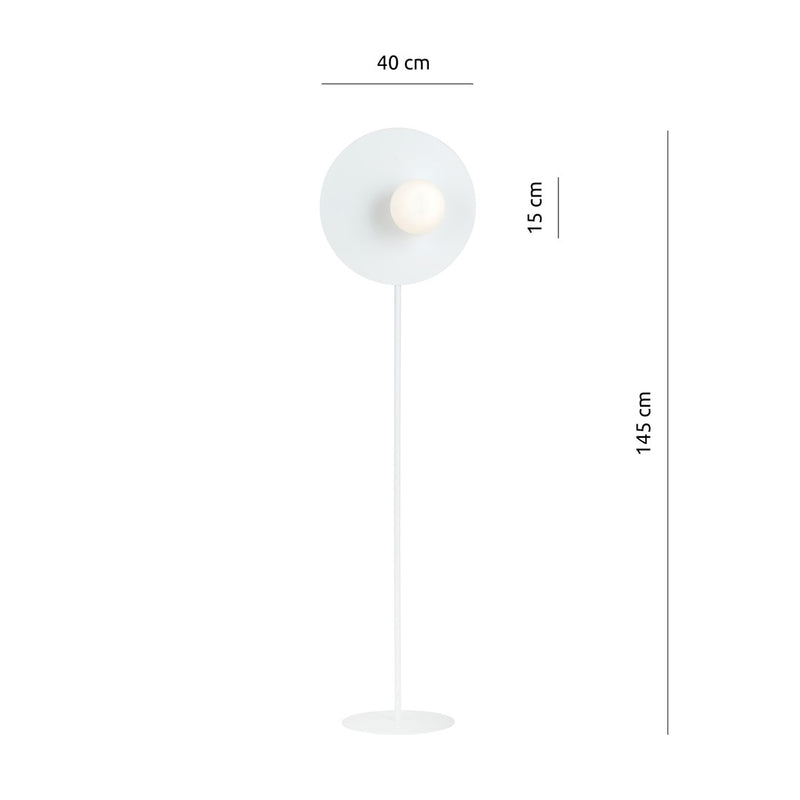 OSLO floor lamp 1L, D15 white, E14