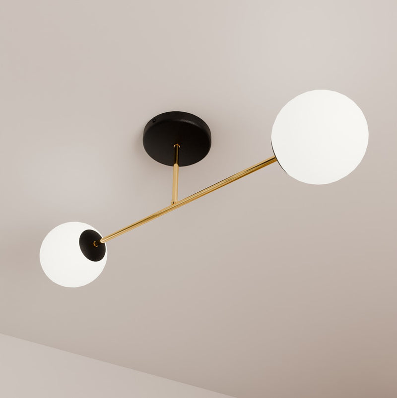 MAGNUM ceiling lamp 2L, D14 black, E14