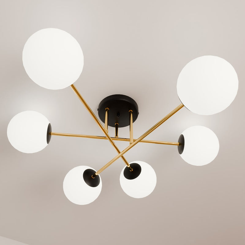 MAGNUM ceiling lamp 6L, D14 black, E14
