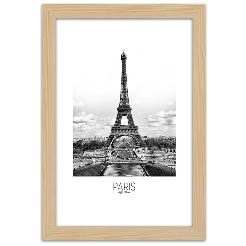 Cuadro en marco natural, La icónica torre Eiffel