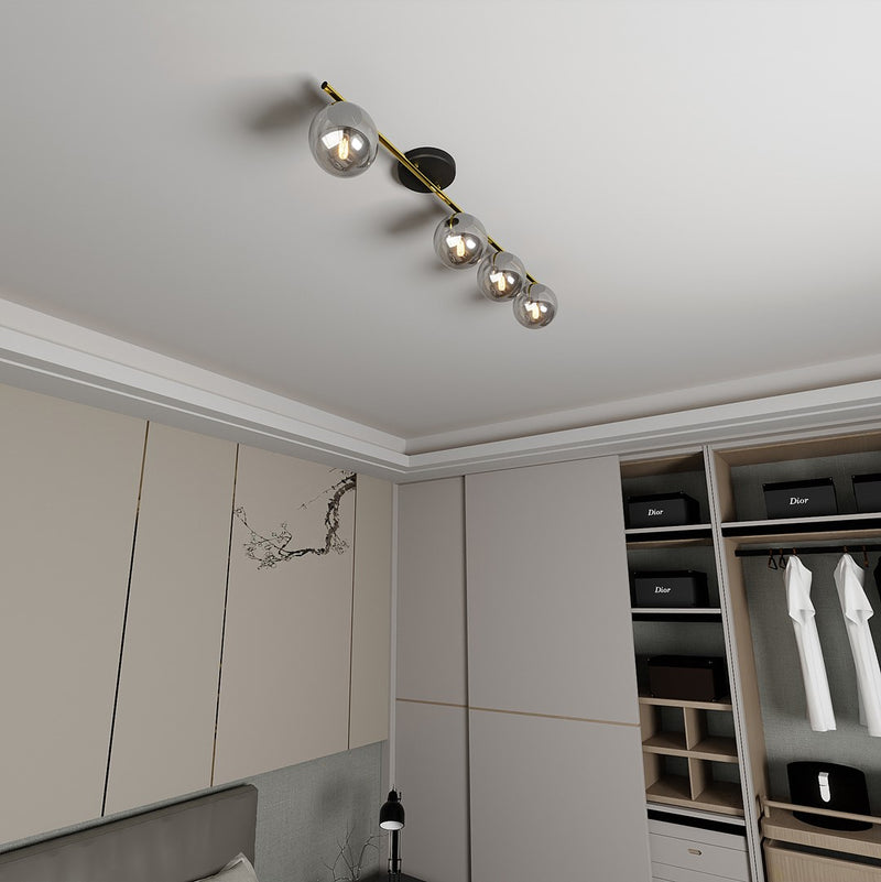 MONZA ceiling lamp 4L, D14 black, E14