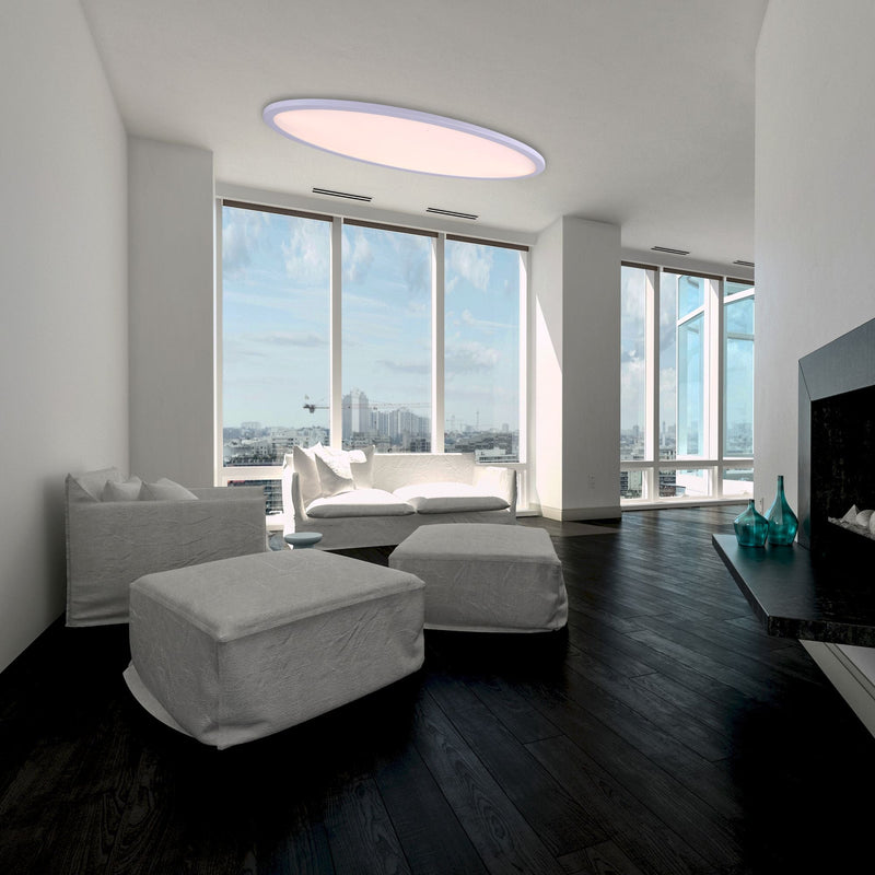 LED Ceiling Light Pesaro oval 80x35cm