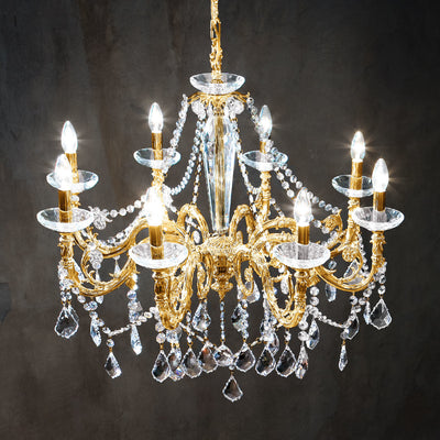 Chandeliers CONTARINI CRYSTAL gold crystal
