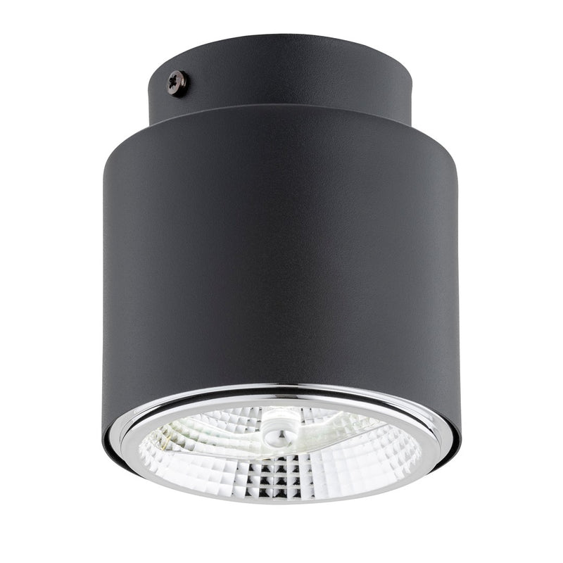 NANO ceiling lamp 1L, black, GU10 / AR111