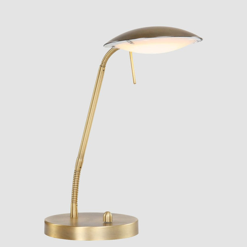 Desk lamp Eloi glass bronze LED