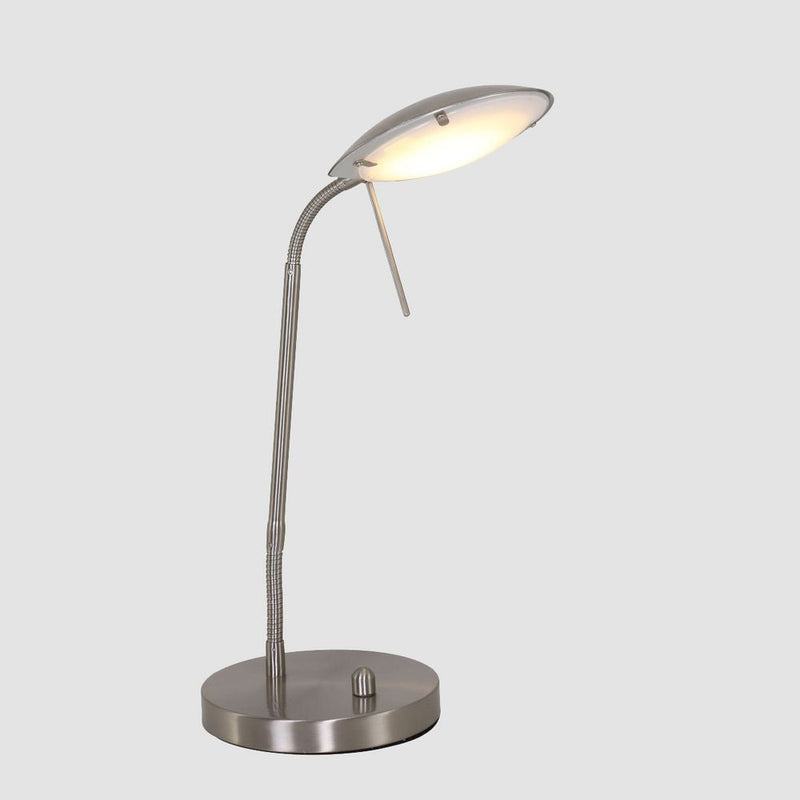 Desk lamp Eloi glass steel LED