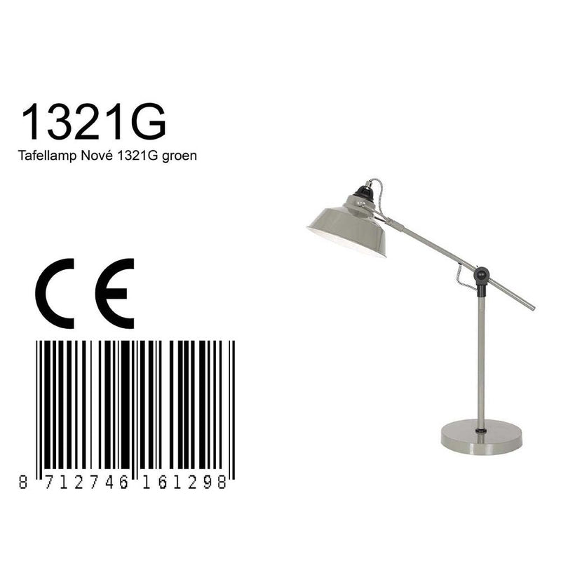 Table lamp Novr metal green E27