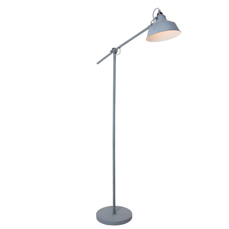 Lámpara de pie Novr gris metal E27