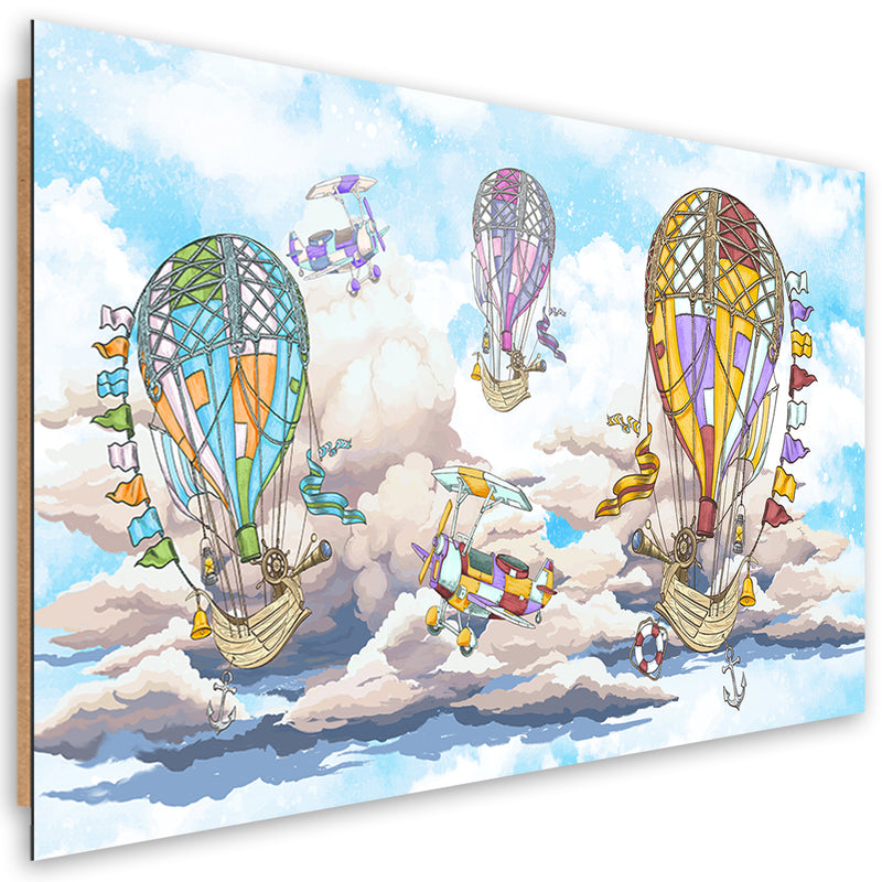 Deco panel print, Colourful air balloons