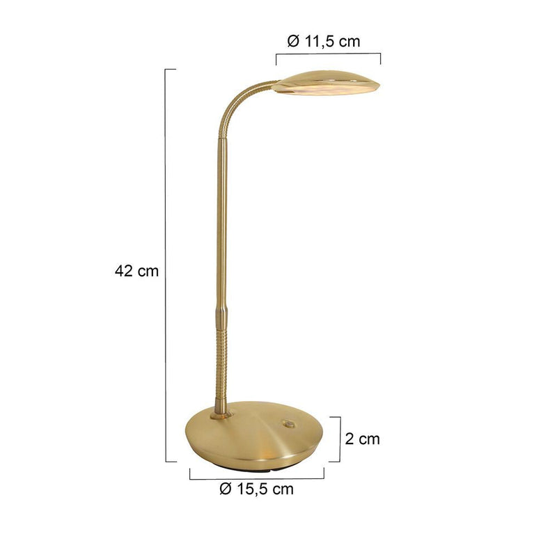 Desk lamp Zenith LED plastic brass LED