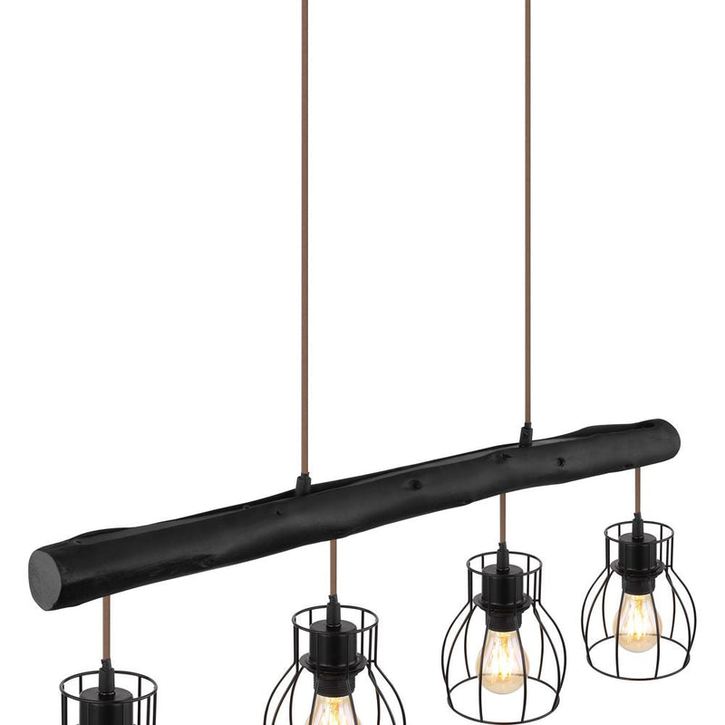 Linear suspension Globo Lighting MINA metal E27 4 lamps