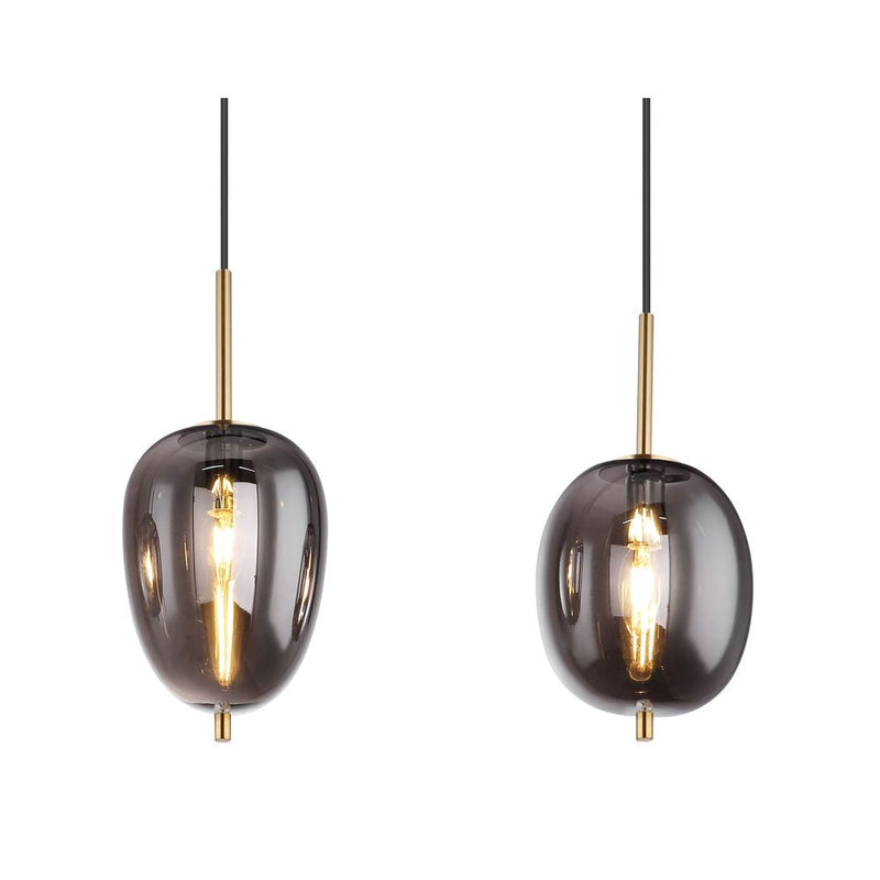 Linear suspension Globo Lighting BLACKY metal black/brass E14 4 lamps