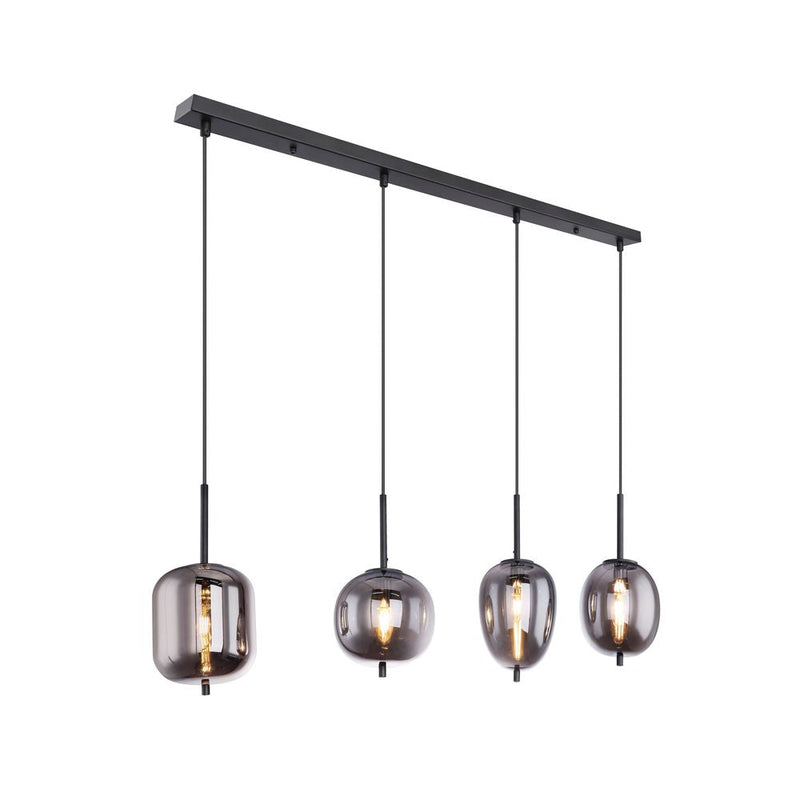 Linear suspension Globo Lighting BLACKY metal black E14 4 bulbs 