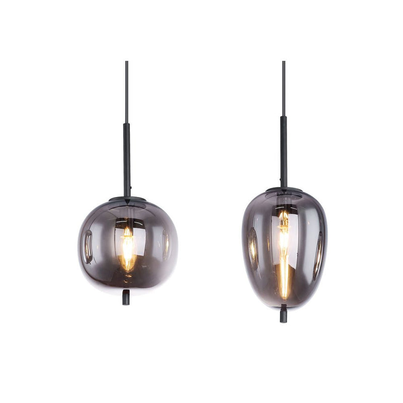 Linear suspension Globo Lighting BLACKY metal black/brass E14 4 lamps