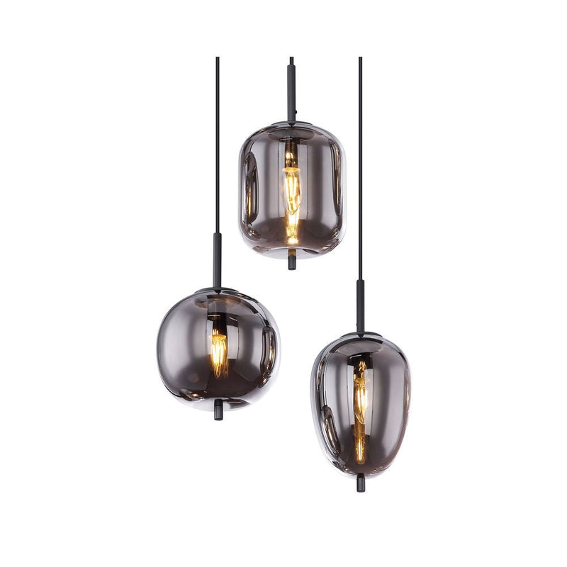 Linear suspension Globo Lighting BLACKY metal black E14 6 lamps