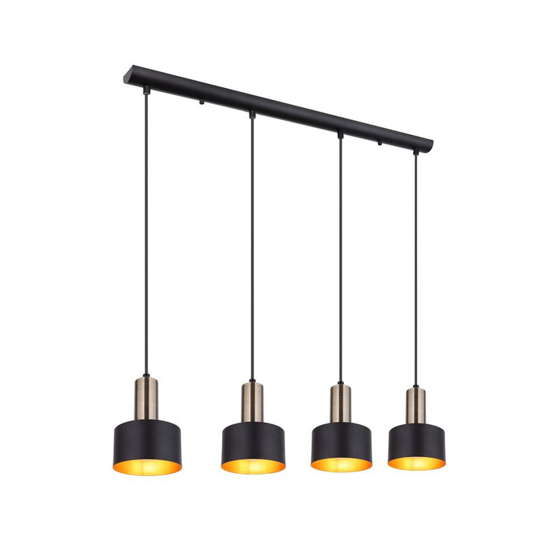 Linear suspension Globo Lighting SWINNI metal black E27 4 bulbs 
