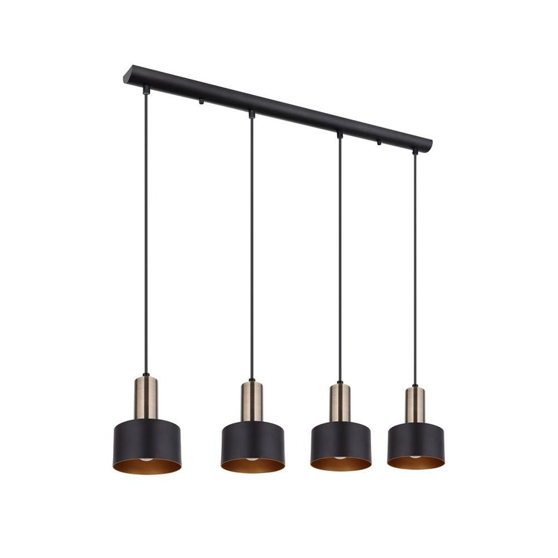 Linear suspension Globo Lighting SWINNI metal black E27 4 lamps