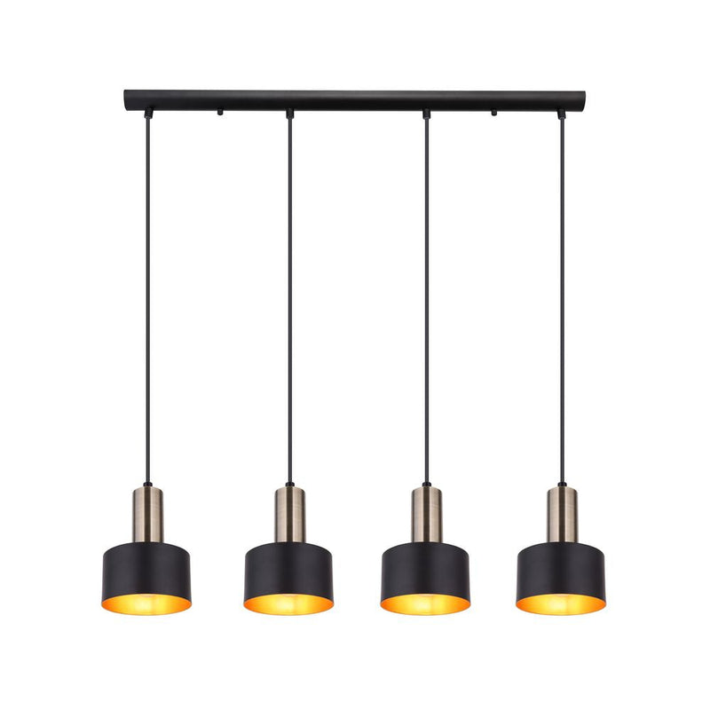Linear suspension Globo Lighting SWINNI metal black E27 4 lamps