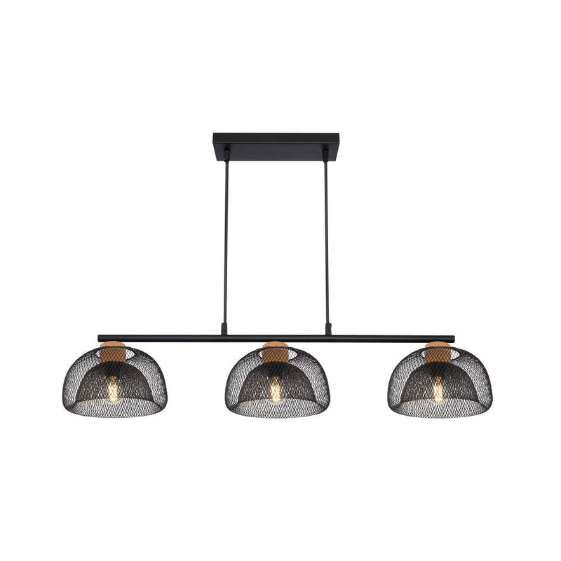 Linear suspension Globo Lighting VITIANO metal black E14 3 lamps