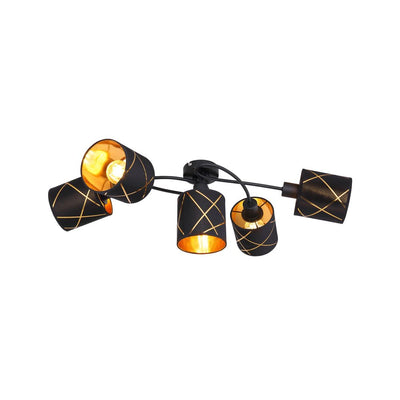 Chandeliers Globo Lighting BEMMO metal black E27 5 bulbs 