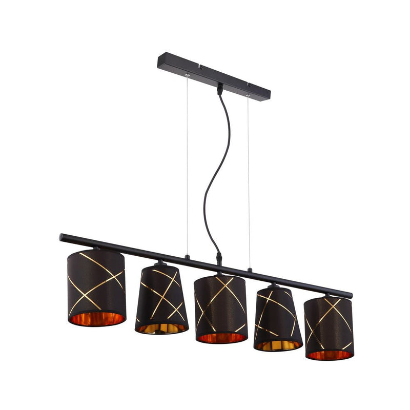 Linear suspension Globo Lighting BEMMO metal black E14 5 lamps