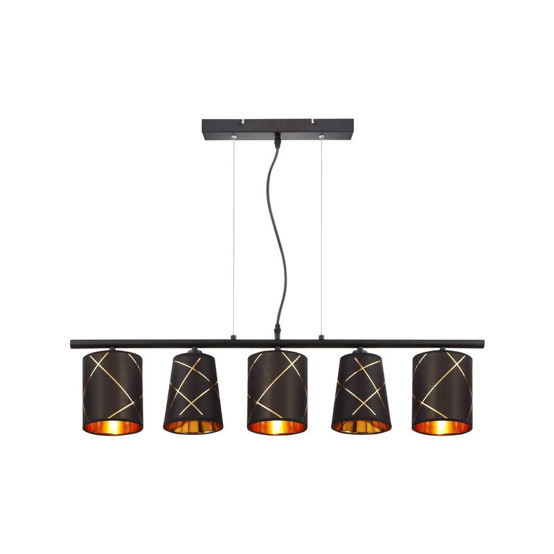 Linear suspension Globo Lighting BEMMO metal black E14 5 lamps
