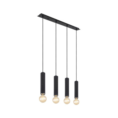 Linear suspension Globo Lighting MARION metal black E27 4 bulbs 