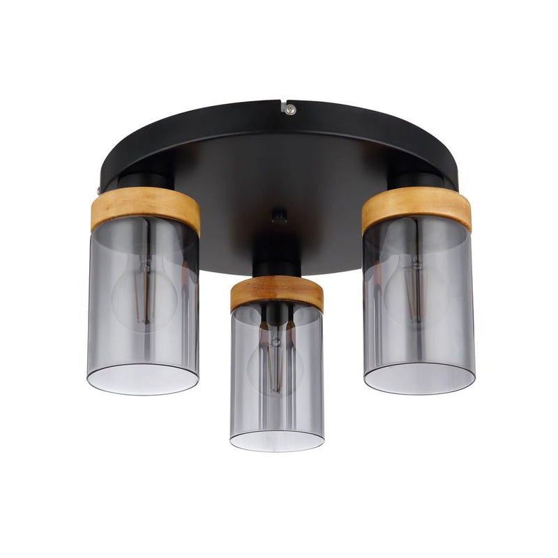 Flush mount Globo Lighting FINCA metal black E27 3 lamps