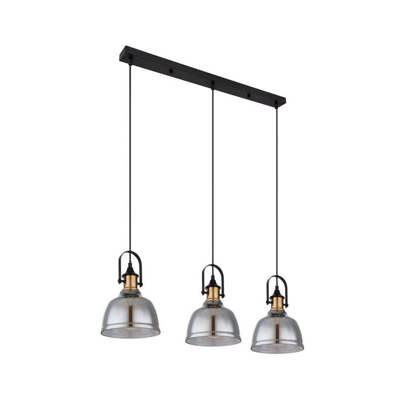 Linear suspension Globo Lighting DOROTHEA metal black E27 3 lamps