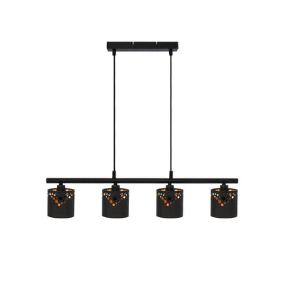 Linear suspension Globo Lighting INGEBORG metal black E14 4 bulbs 
