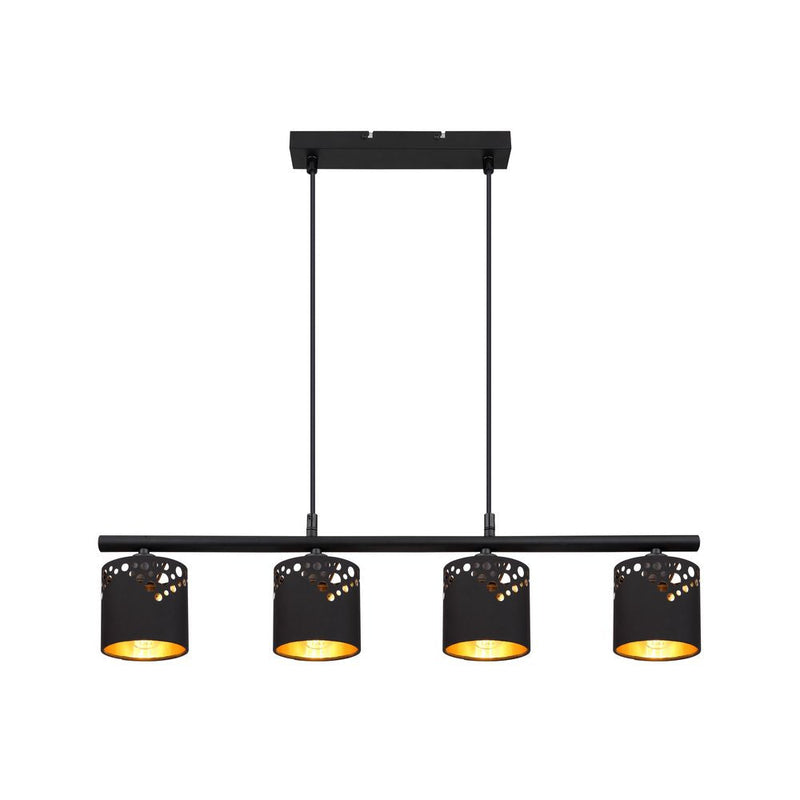 Linear suspension Globo Lighting INGEBORG metal black E14 4 lamps