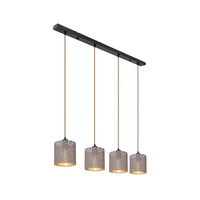 Linear suspension Globo Lighting CINDY metal black E27 4 bulbs 