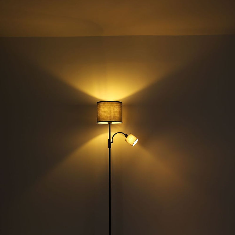 Floor lamp Globo Lighting NATHAN metal black E27 / E14 1 / 1 lamps
