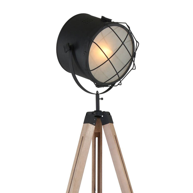 Floor lamp Dyce wood light wood E27