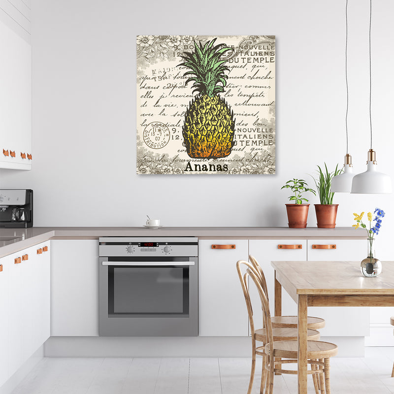 Deco panel print, Pineapple vintage