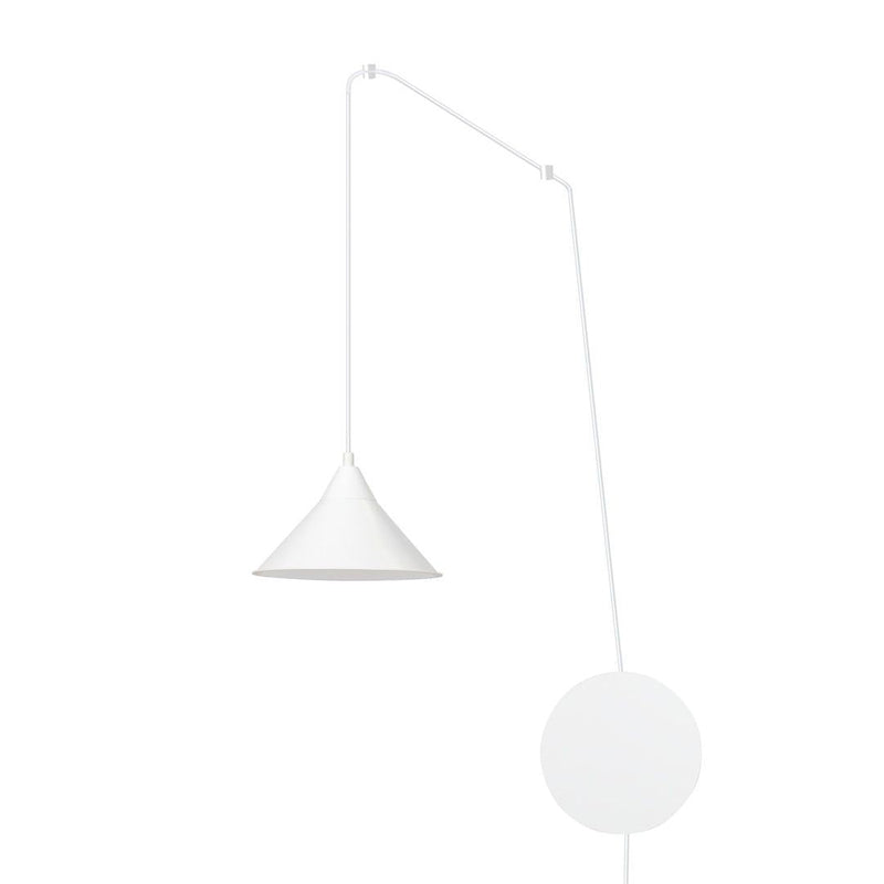 ABRAMO pendant lamp 1L, white, E27
