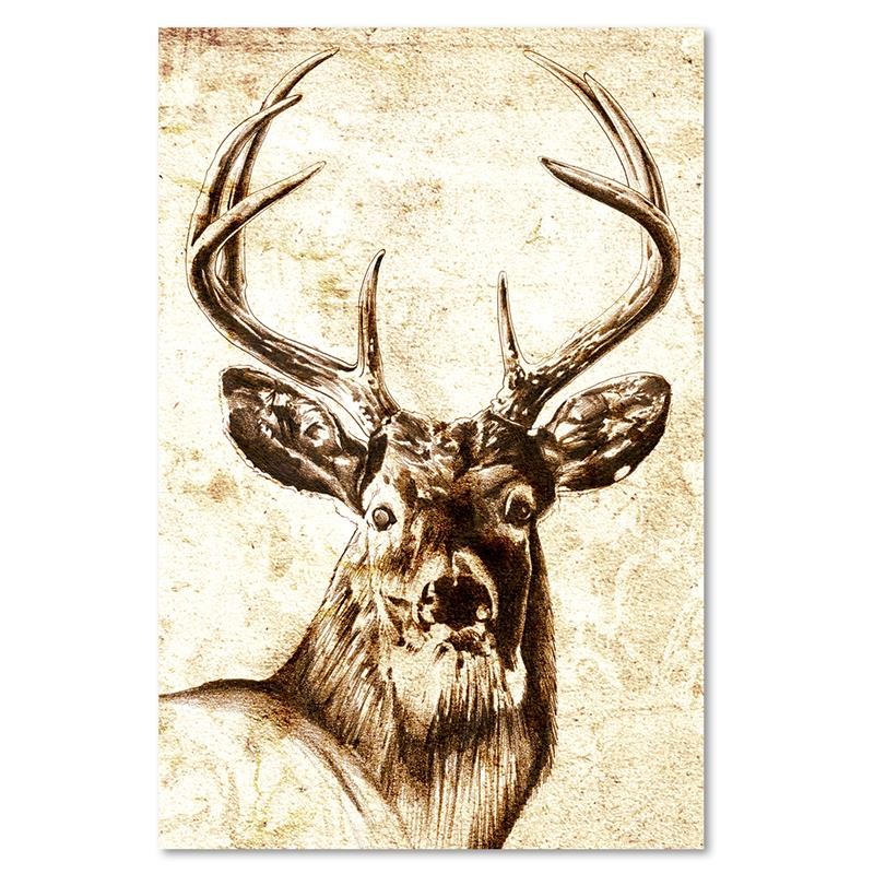 Canvas print, Painted deer