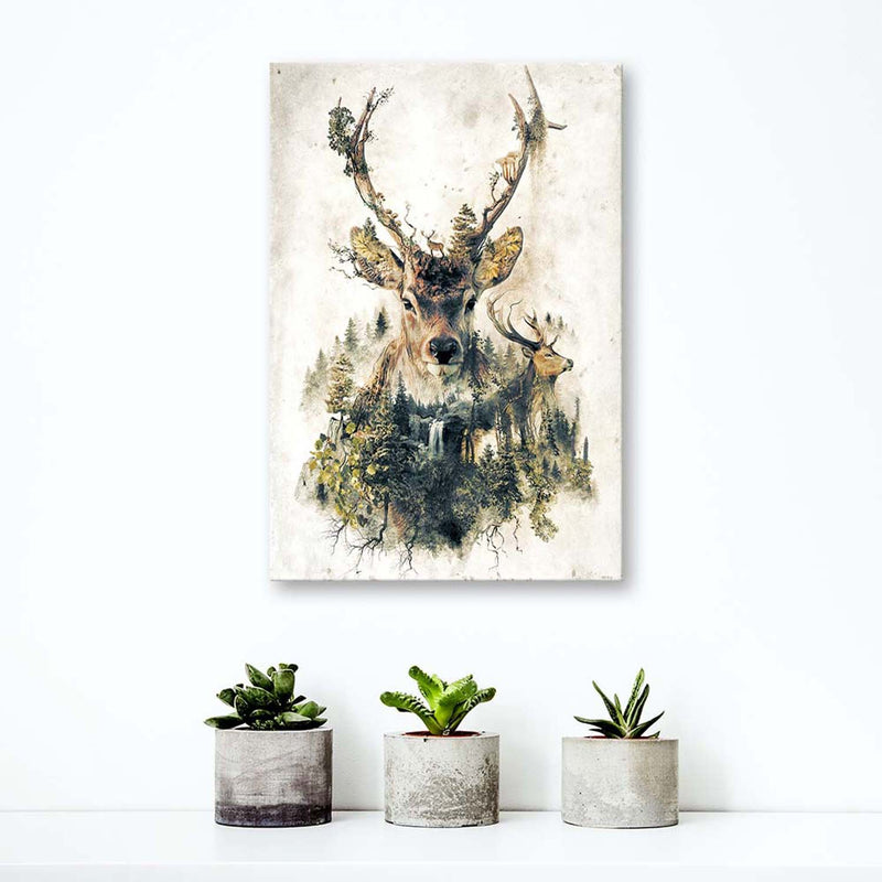 Canvas print, Artistic deer