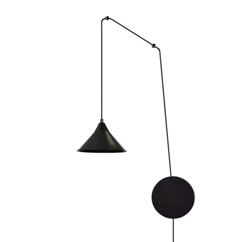 ABRAMO pendant lamp 1L, black, E27