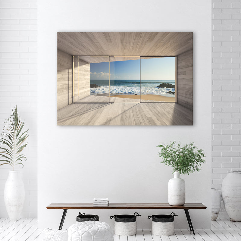 Canvas print, Sea view from the window